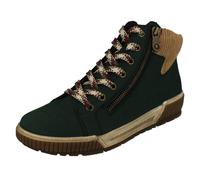 (Green, UK 4) Ladies Rieker Fleece Lined Dual Fastening Ankle Boots N0709