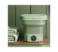 (Green, UK) 8l Folding Washing Machine Portable Sock And Underwear Retractable Household Washing Machine 3 Models With Spin Dry-yvan