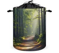 Green Under The Sunshine Laundry Bag Large Collapsible Laundry Baskets Freestanding Waterproof Clothes Hamper with Handles & Drawstring for Laundry Room Bedroom Bathroom