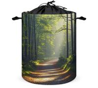 Green Under The Sunshine Laundry Bag Large Collapsible Laundry Baskets Freestanding Waterproof Clothes Hamper with Handles & Drawstring for Laundry Room Bedroom Bathroom