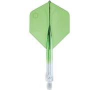(Green) Unicorn Forge Integrated Two Tone Dart Flights & Shafts One Piece Design Stable 90 Angle Large