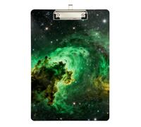 Green Universe Starry Sky auto clipboard Standard Hole for Football Softball Coaching Size 9 x 12 Silver