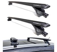 Green Valley Aerodynamic Roof Rack Black Wing Bars, Fits Audi A4 Avant Estate 2008-2015 Flush Rails