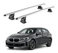 Green Valley Aluminium Roof Rack Bars, Fits Bmw 1 Series 5Dr 2020-2024, Aerodynamic Complete System + Locks