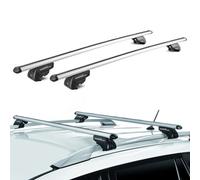 Green Valley Complete Universal Aerodynamic Aluminium Roof Rack Cross Bars For Vehicles With Open Roof Rails 135Cm