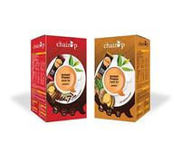 Green Velly Chaizup Instant Ginger and Masala Premix Tea - Karak Ready to Drink Chai with Low Sugar |Aromatic and Flavoured Tea | Instant Premix Tea| Masala Tea Powder | Combo Pack (10 * 2)