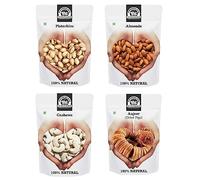 Green Velly Foods Combo Pack Pistachios, Almonds, Cashew, Anjeer 400g (100g Each)