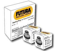 Green Velly Hawkin Futura Rubber Gasket for 4L- 7L Tall Pressure Cooker and 2 Units of Futura Safety Valve (Black)