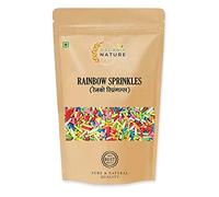 Green Velly Organic Nature : Sprinkles - Baking/Ice Creams/Desserts/Cake Decorations (Confeito Rainbow Vermicelli (Sprinkles) Pack of 200 Gram (Pack of 200 Gram)