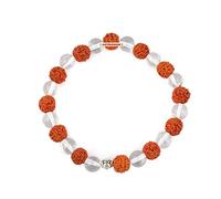 Green Velly Rudraksha Crystal Sphatik Stone Combination Bracelet Original for Men and Women
