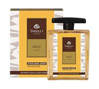 Green Velly Yardly London Gold After Shave Lotion with Aloe Vera| Daily Use After Shave Lotion for Men| For Protected & Good Looking Skin| 100ml
