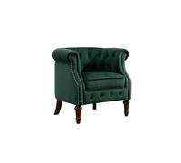 Green Velvet Armchair Birlea Freya Easy Accent Fabric Chesterfield Design