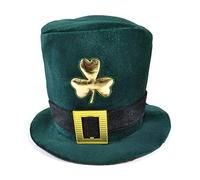 Green Velvet Irish Hat (Pack of 1) - Eye-Catching Design, Perfect for St. Patrick’s Day Celebrations, Parade, Cosplay, Photoshoots, & More Halloween