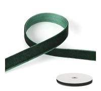 Green Velvet Ribbon for Gift Wrapping,1Cm,25 Yards,Crafting,Wedding Car Ribbon - Soft & Luxurious VelvetRibbon for Wedding Decorations,Gift Wrapping,Hair Bows,Christmas & Party Decor