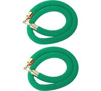 Green Velvet Rope Barrier - 39in Crowd Control Stanchion for Hotels, Restaurants & Events - Easy to Install, Elegant Line Management Solution for Effective Queue nization