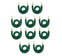 Green Velvet Rope with 8 Cords 4m Crowd Control Barrier for Indoor/Outdoor Events Queue Management and Visitor Flow System for Effective Crowd Control
