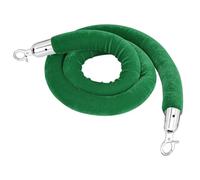 Green Velvet Stanchion Rope for Crowd Control - Premium Queue Barrier with Hooks for Events and Celebrations Post Ropes(Silver Hook,4ft/120cm)
