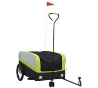 (green) vidaXL Bike Cargo Trailer Bike Cart Bicycle Cargo Trailer Bike Wagon Iron