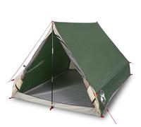 (Green) vidaXL Camping Tent A-Frame 2-Person Dome Tent Blackout Fabric Waterproof