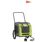 (green) vidaXL Dog Bike Trailer Bicycle Trailer Bike Carriage Oxford Fabric and Iron