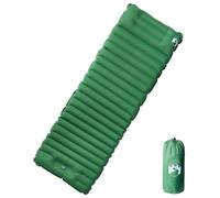 (green) vidaXL Self Inflating Camping Mattress & Pillow 1-Person Sleeping Mat Green