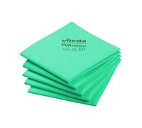 (Green) Vileda PVAmicro Streak-Free Cloths ~ 5 Cloths
