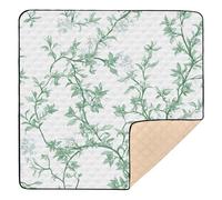 Green Vine Pattern Soft Thick Baby Playmat for Indoor Outdoor One-Piecing Playroom Activity Mat for Baby Toddler Infant, 50'' x 50''