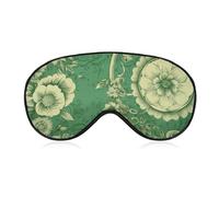 Green Vintage Floral Eye Mask Sleep Mask Eye Masks for Sleep Sleep Masks for Women Men Sleeping Mask Travel Eye Mask Sleep Mask Blackout Funny Sleep Mask Cute Sleep Mask