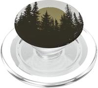 Green Vintage Forest Silhouette | Sunset Pines PopSockets PopGrip for MagSafe
