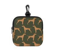 Green Vizsla Dog, Square Zipper Storage Bag, Neoprene Coin Purse, Small Wallets, Change Pouch, Change Purse