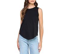 GREEN VOYAGE Women's GOTS Certified 100% Organic Cotton Slub Casual Loose Fit Sleeveless Tank Tops, Black, XXL