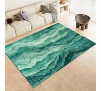 Green Washable Area Rugs Marble Emerald Green Area Rug For Living Room 140 X 200 Cm Soft Faux Short Pile Carpet Mat Durable Enough Foldable Apply To Bedroom Dining Room,140 X 200 Cm
