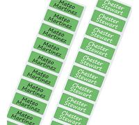 Green Water Bottle Labels Personalised Dishwasher Proof/Waterproof Nametags/Nametapes by FunnyBone™ Stickers (40 Labels)