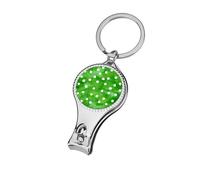 Green Watercolor Background White Polka Dots Nail Clippers Toenail Clipper Cutters Professional Nail Trimmer Nail Cuticle Cutter for Women Men