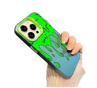 Green Waterdroplet Water Drip Slime Graffitti Y2K Epoxy Clear TPU Custom Compatible With iPhone 11 12 13 14 15 16 XR X SE 7 SE 2020 8 Air Pro Max Plus Mini Case Personalised Name Cover