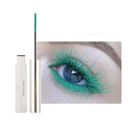 Green Waterproof Mascara - Volume Color Mascara 4D Silk Fiber Lash for Eyes - Extra Long Colorful Green Mascara Charming - Smudge-proof Eyelash for Party,Halloween Xmas Make Up Gift