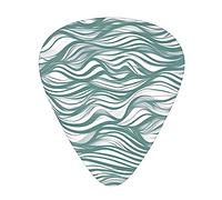 Green wavy stripe the 12-piece guitar picks include three picks: thin, medium and heavy. suitable for electric, acoustic and bass guitars of all strengths