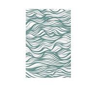 Green Wavy Stripe Unbreakable Polycarbonate Switch Plate-Modern 1 Gang Light Cover for Home Office with Matching Screws