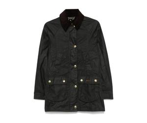 Green Wax Coated Jacket with Corduroy Collar - female - Barbour - Light Jackets - Green - M - Jackets M