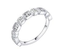 Green Wedding Band 14K Ring Women Au585 Size I 1/2 Rectangle 4X6mm Lab Created Emerald Stackable for Mother Upgrade 3.0