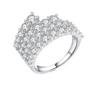 Green Wedding Ring Engagement Ring White Gold 9K Au375 Size I 1/2 Round Lab Created Emerald Stackable for Mother Elegant