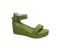Green Wedge Sandals For Women Ladies Sandals Size 6 Uk Thick Bottom Slope Heel Sandal One Piece Buckle Strap Round Toe Mid Heel Open Toe Roman Sandal Summer Trendy New Ladies Shoes Slip On