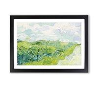 Green Wheat Fields by Vincent Van Gogh Framed Print | A2 Black Framed Wall Art | Ready to Hang | Modern Historical Picture | Living Room Bedroom Lounge Office