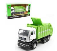 (green,white, 1/50-Size:16*7.5*5.5cm) 1/50 Garbage Truck Toys Alloy Diecast Cars Trash Truck with Light and Sound Recycled Trucks Toy for Boys