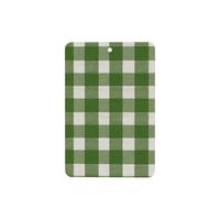 Green White Checkered Pattern Car Air Fresheners 4 Pcs Hanging Scented Cards Fragrance Scented Cards For Car Aromatherapy Tablets