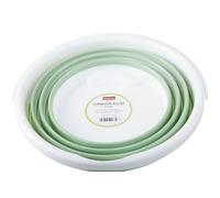 Green White Collapsible Bucket,Compact Tub For Laundry,Portable Folding Basin With Handle,Wash Bucket Premier Housewares Green One Size