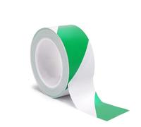 Green/White Hazard Warning Safety Tape - Durable PVC Adhesive Marking Barrier Tape, Customizable Size, 20MM-150MM Widths, 33M Length - Versatile Non-Slip Marking Tape for Secure Areas ( Size : 40MM x