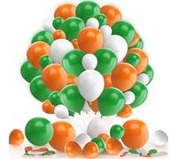 Green White Orange Balloons 25 pcs 10 Inch St. Patrick's Day Balloons Strong Latex Balloons Irish Decorations Party Balloons for Kids Party Wedding Birthday Decorations