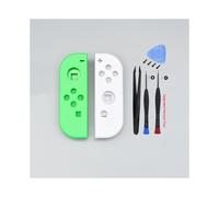 (Green White) Plastic Replacement Repair Kit DIY Case Cover Housing Shell for Nintend Switch JoyCon Controller with Screwdriver Open Tool