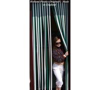 (Green & White) Slat Type Door Curtain,Bug Blind,Fly Blind,Strip Blind